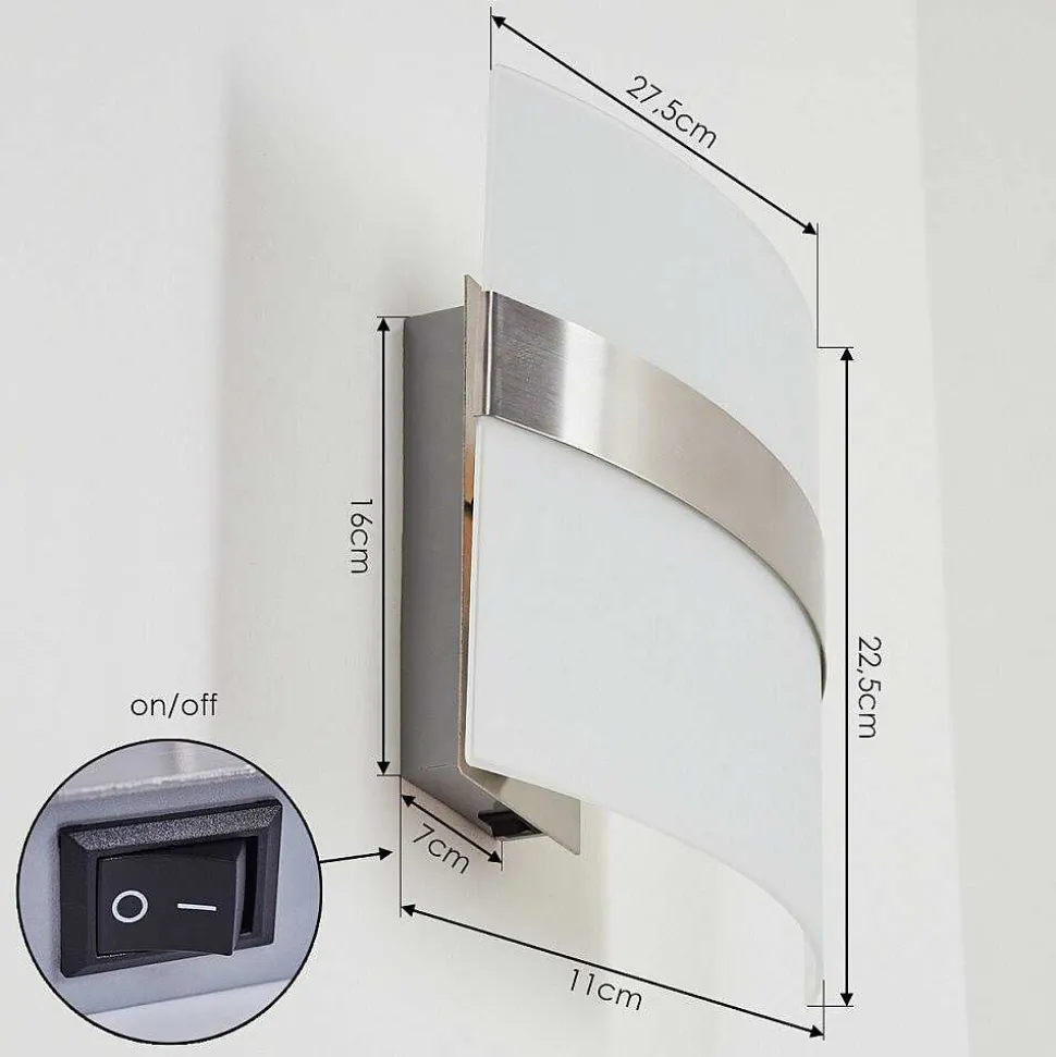 Applique Avellino Chrome, Chrome Brosse, 1 Lumiere