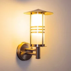 Applique Exterieure Forli Acier Inoxydable, 1 Lumiere