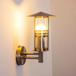 Applique Exterieure Forli Acier Inoxydable, Transparent, 1 Lumiere