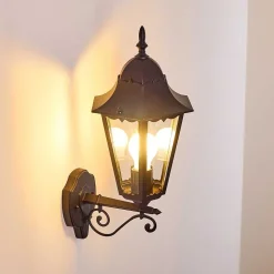 Applique Exterieure Hongkong Noir, 1 Lumiere