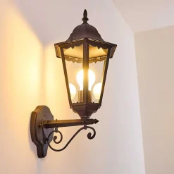 Applique Exterieure Hongkong Noir, 1 Lumiere