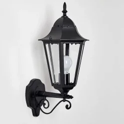 Applique Exterieure Hongkong Noir, 1 Lumiere