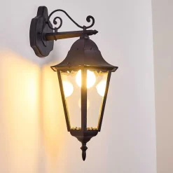 Applique Exterieure Hongkong Noir, 1 Lumiere