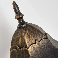 Applique Exterieure Hongkong Brun Dore, 1 Lumiere