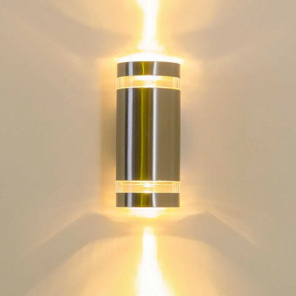 Applique Exterieure Maturin Acier Inoxydable, 2 Lumieres