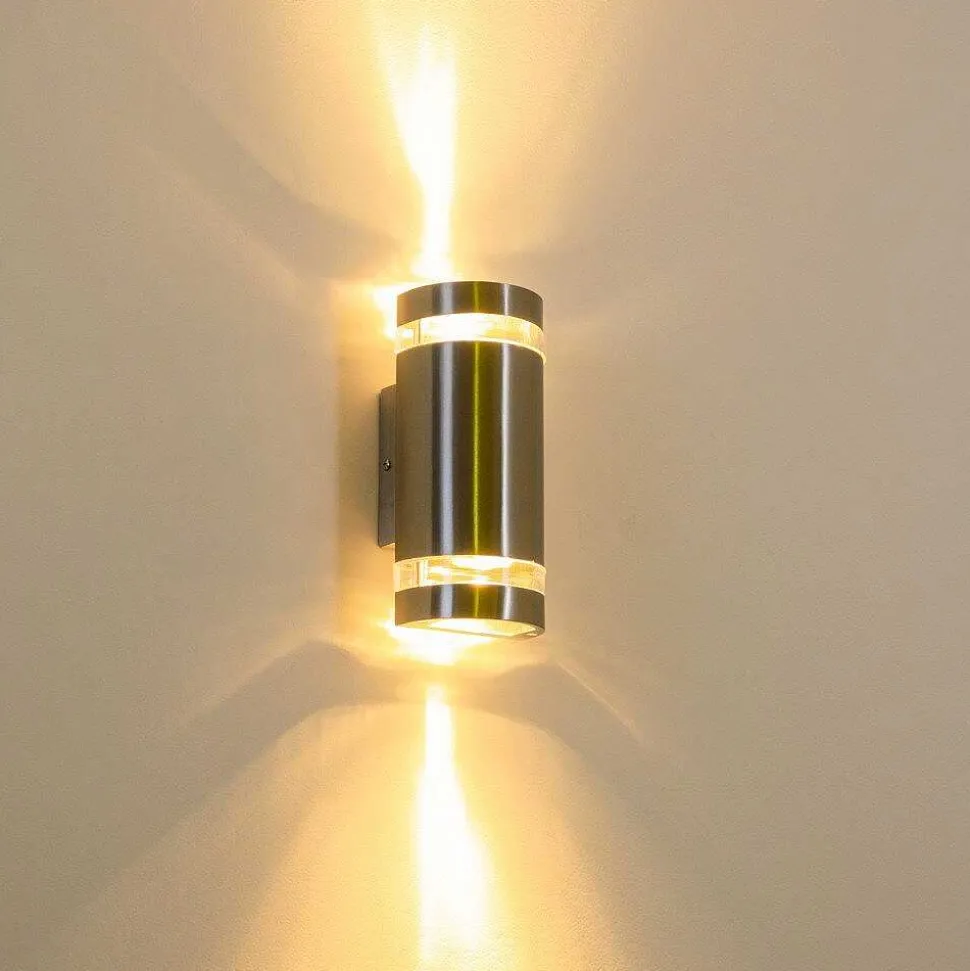 Applique Exterieure Maturin Acier Inoxydable, 2 Lumieres