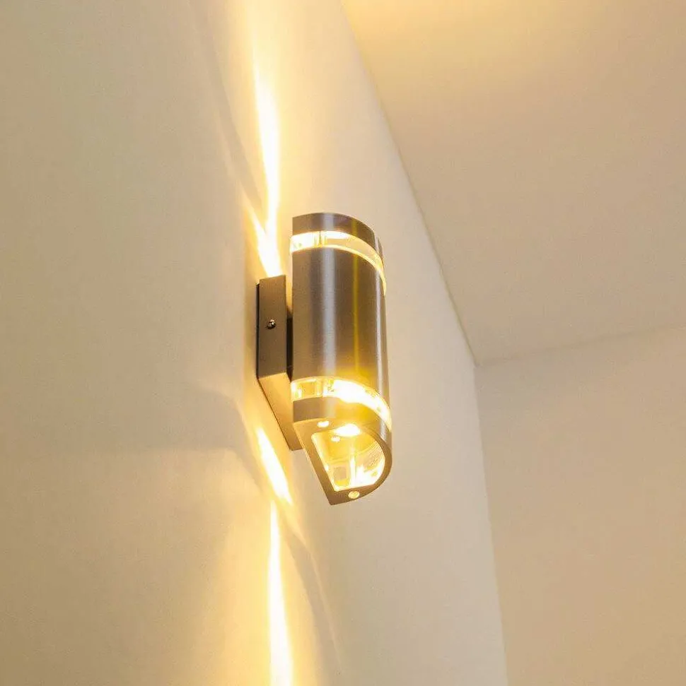 Applique Exterieure Maturin Acier Inoxydable, 2 Lumieres
