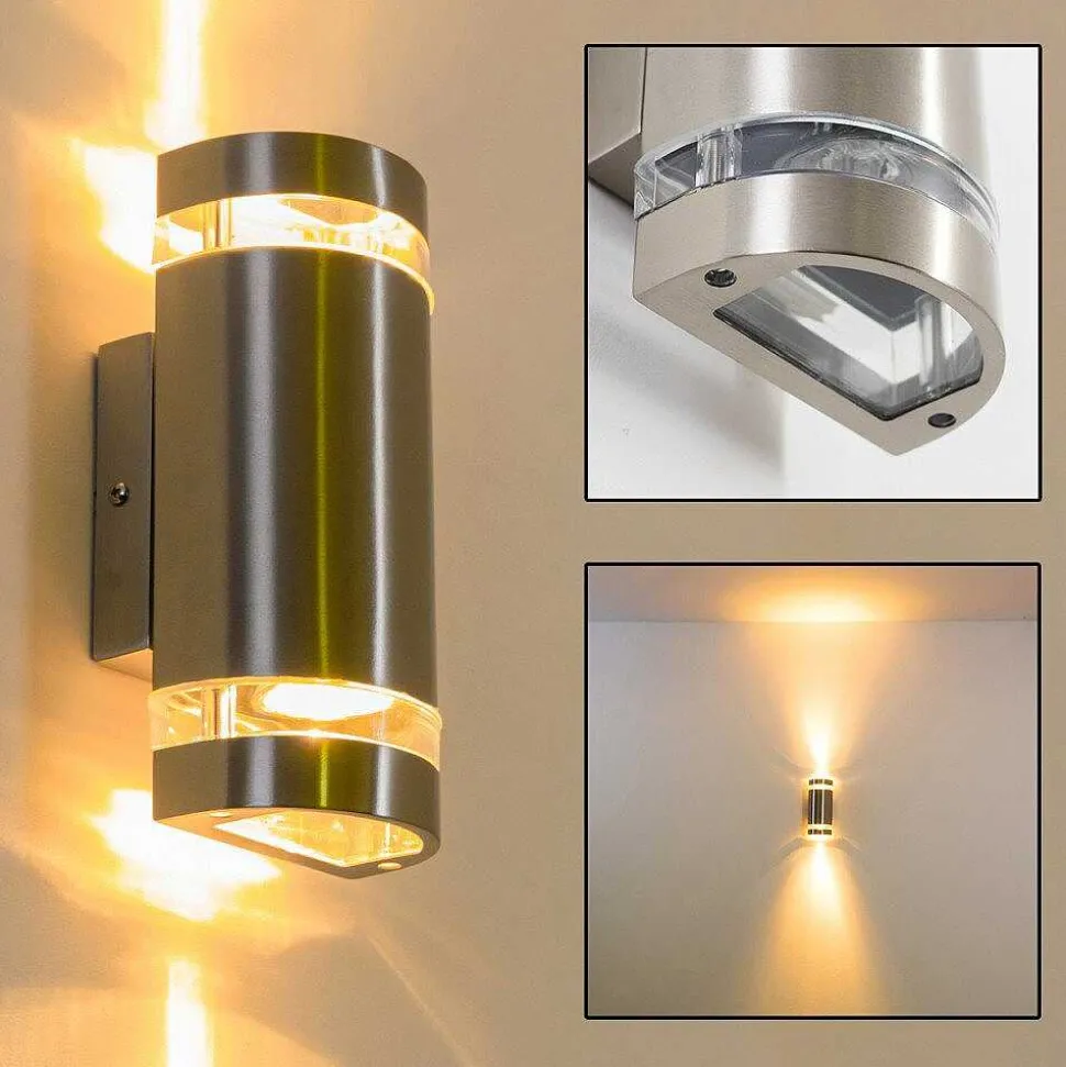 Applique Exterieure Maturin Acier Inoxydable, 2 Lumieres