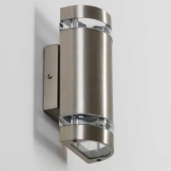 Applique Exterieure Maturin Acier Inoxydable, 2 Lumieres