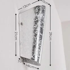 Applique Murale Acerra Argente, 1 Lumiere