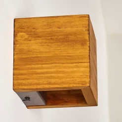 Applique Murale Adak Led Bois Fonce, 1 Lumiere