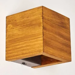 Applique Murale Adak Led Bois Fonce, 1 Lumiere