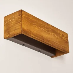 Applique Murale Adak Led Bois Fonce, 1 Lumiere