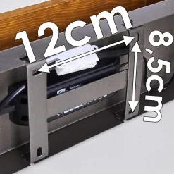 Applique Murale Adak Led Bois Fonce, 1 Lumiere