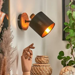 Applique Murale Alsen Ecru, Noir, 1 Lumiere