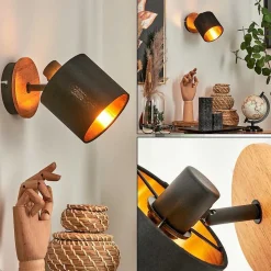 Applique Murale Alsen Ecru, Noir, 1 Lumiere