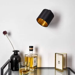 Applique Murale Alsen Noir, 1 Lumiere