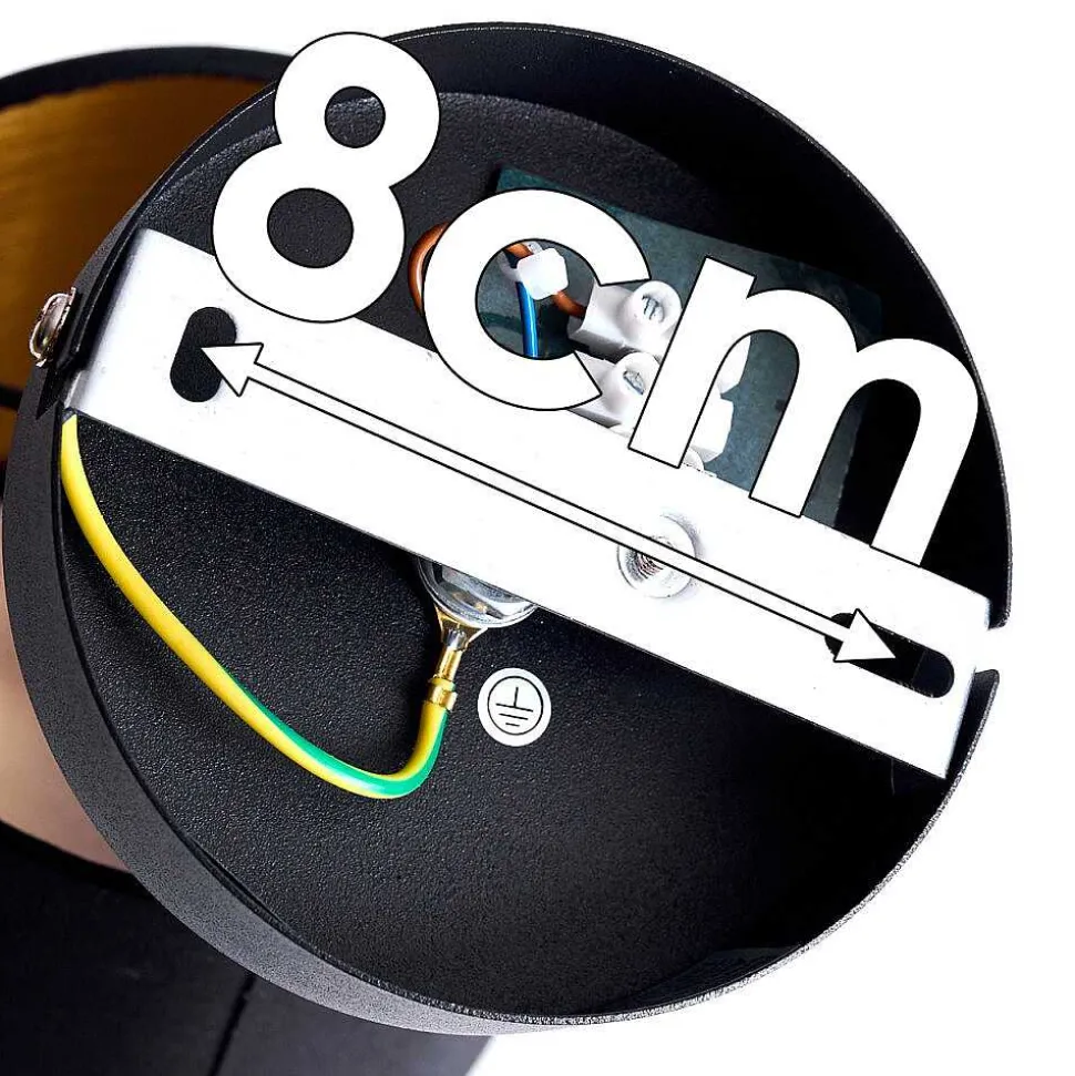 Applique Murale Alsen Noir, 1 Lumiere