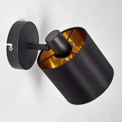 Applique Murale Alsen Noir, 1 Lumiere