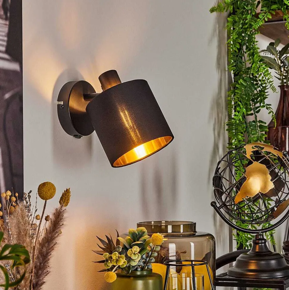 Applique Murale Alsen Noir, 1 Lumiere