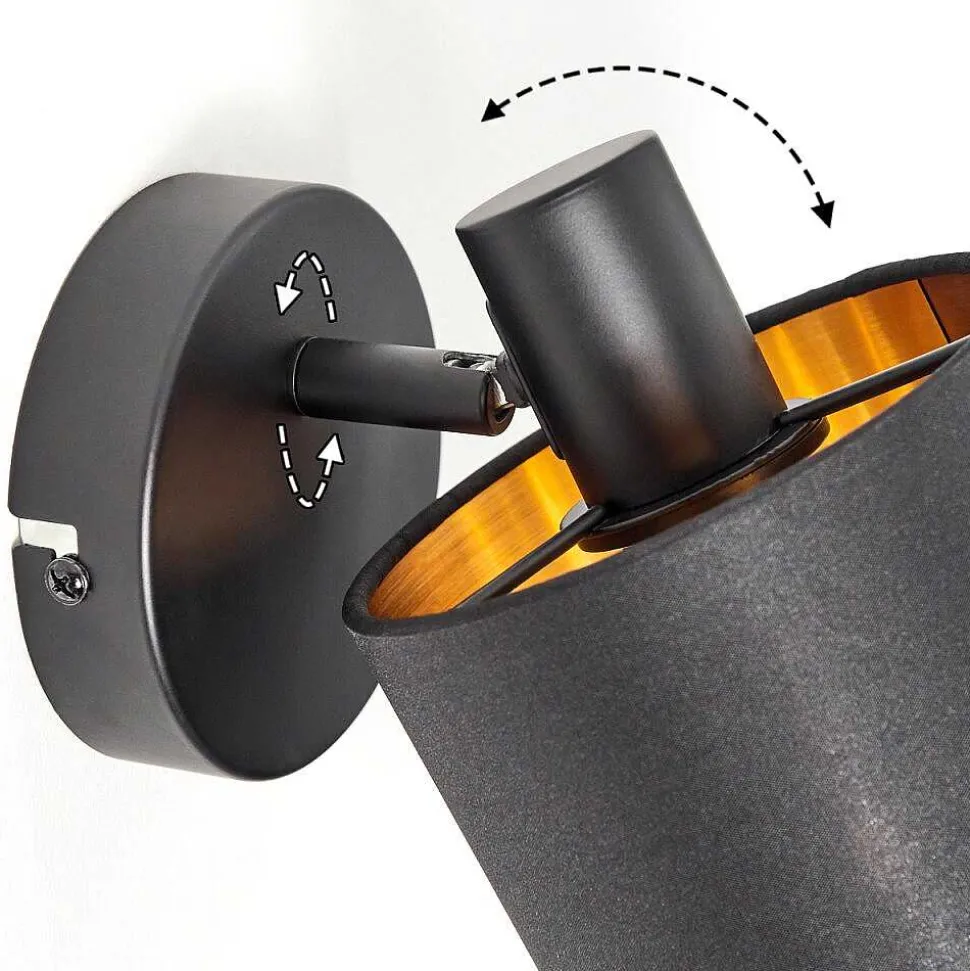 Applique Murale Alsen Noir, 1 Lumiere