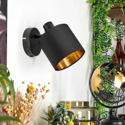 Applique Murale Alsen Noir, 1 Lumiere