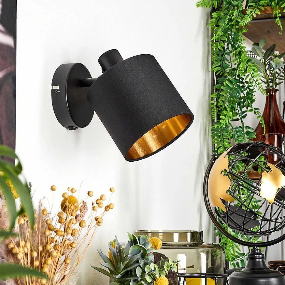 Applique Murale Alsen Noir, 1 Lumiere