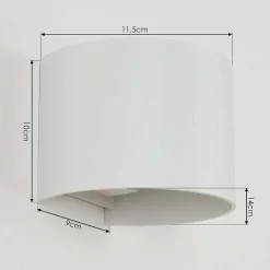 Applique Murale Badajoz Blanc, 1 Lumiere