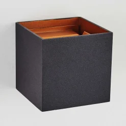 Applique Murale Badajoz Cuivre, Noir, 1 Lumiere