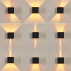 Applique Murale Badajoz Cuivre, Noir, 1 Lumiere