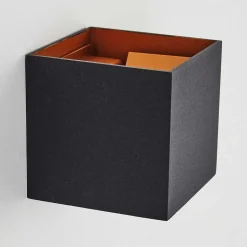 Applique Murale Badajoz Cuivre, Noir, 1 Lumiere