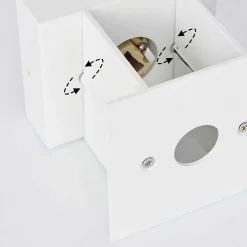 Applique Murale Badajoz Ecru, Blanc, 1 Lumiere