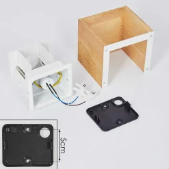 Applique Murale Badajoz Ecru, Blanc, 1 Lumiere