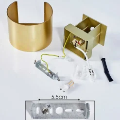 Applique Murale Badajoz Led Or, Laiton, 1 Lumiere