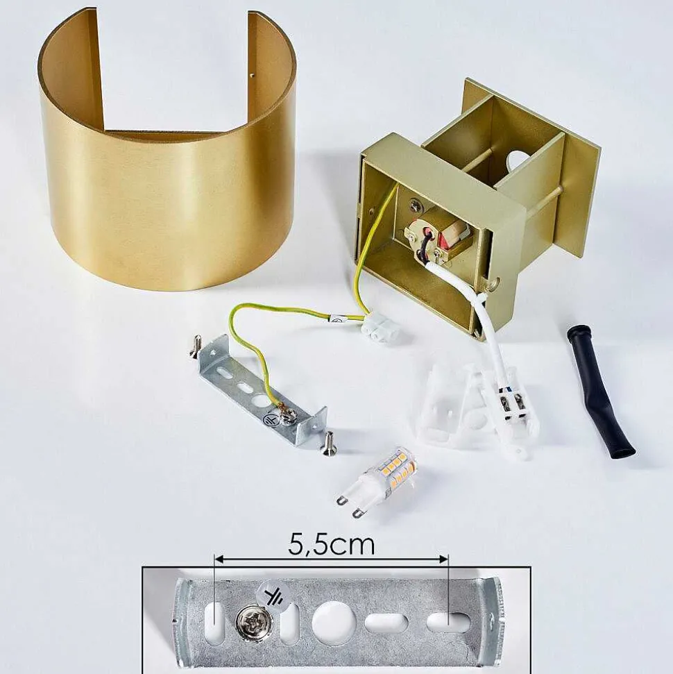 Applique Murale Badajoz Led Or, Laiton, 1 Lumiere