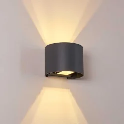 Applique Murale Badajoz Led Anthracite, 1 Lumiere