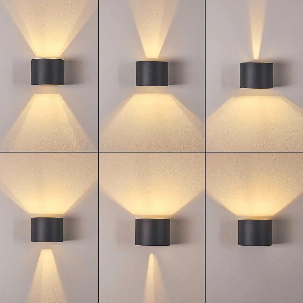 Applique Murale Badajoz Led Anthracite, 1 Lumiere