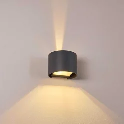 Applique Murale Badajoz Led Anthracite, 1 Lumiere