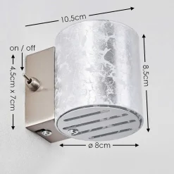 Applique Murale Bamako Nickel Mat, 1 Lumiere