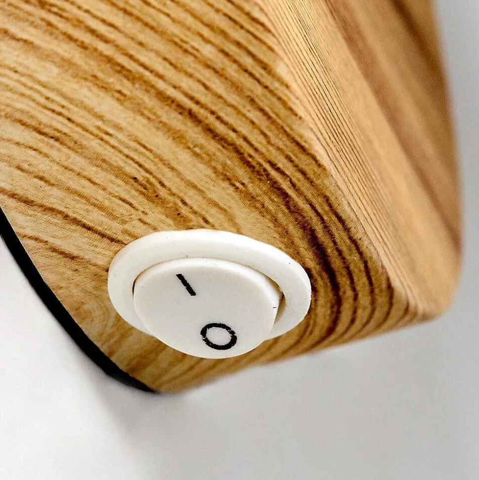 Applique Murale Banjul Bois Clair, Blanc, 1 Lumiere