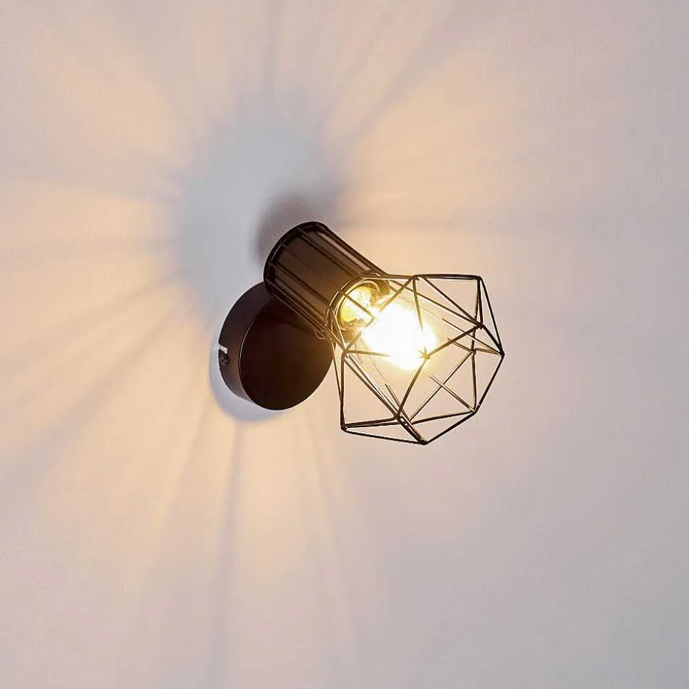 Applique Murale Bardhaman Noir, 1 Lumiere