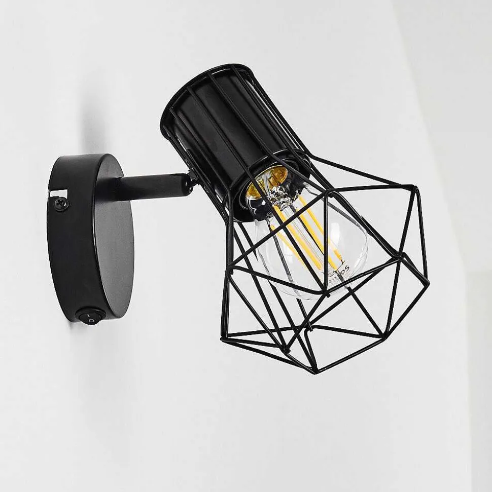 Applique Murale Bardhaman Noir, 1 Lumiere