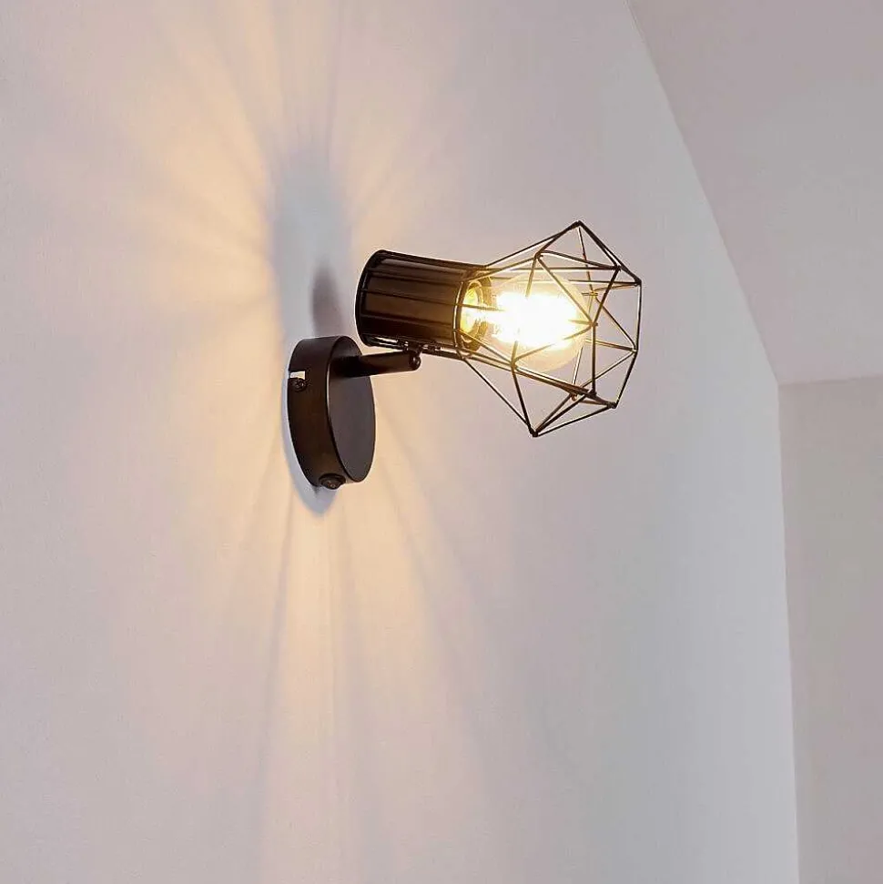 Applique Murale Bardhaman Noir, 1 Lumiere