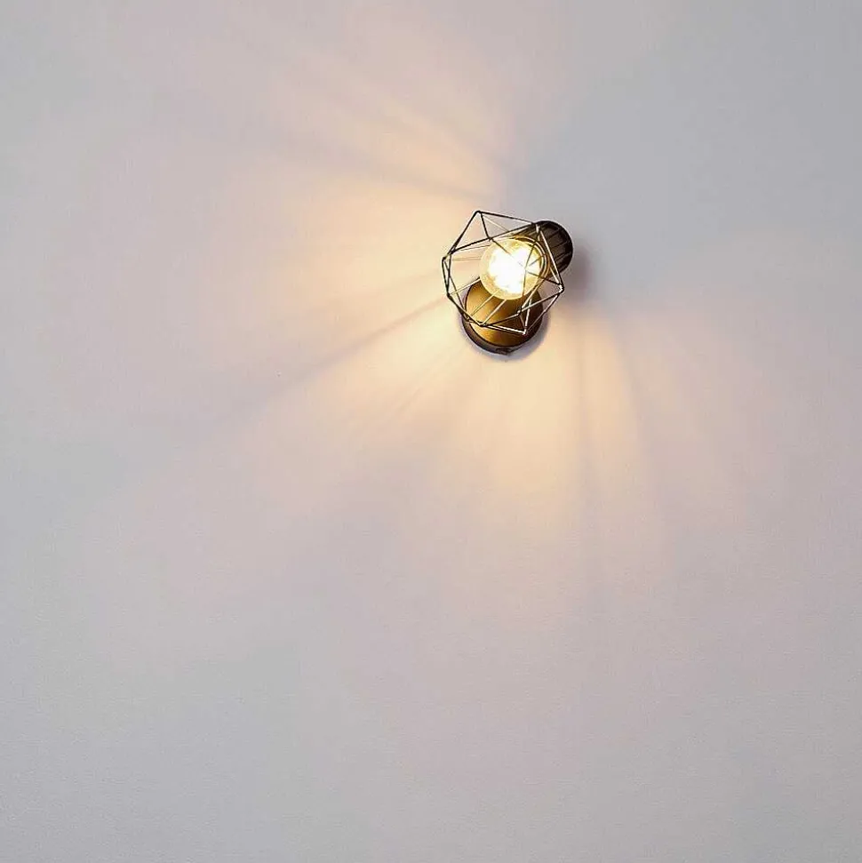 Applique Murale Bardhaman Noir, 1 Lumiere