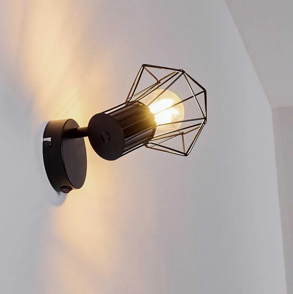 Applique Murale Bardhaman Noir, 1 Lumiere