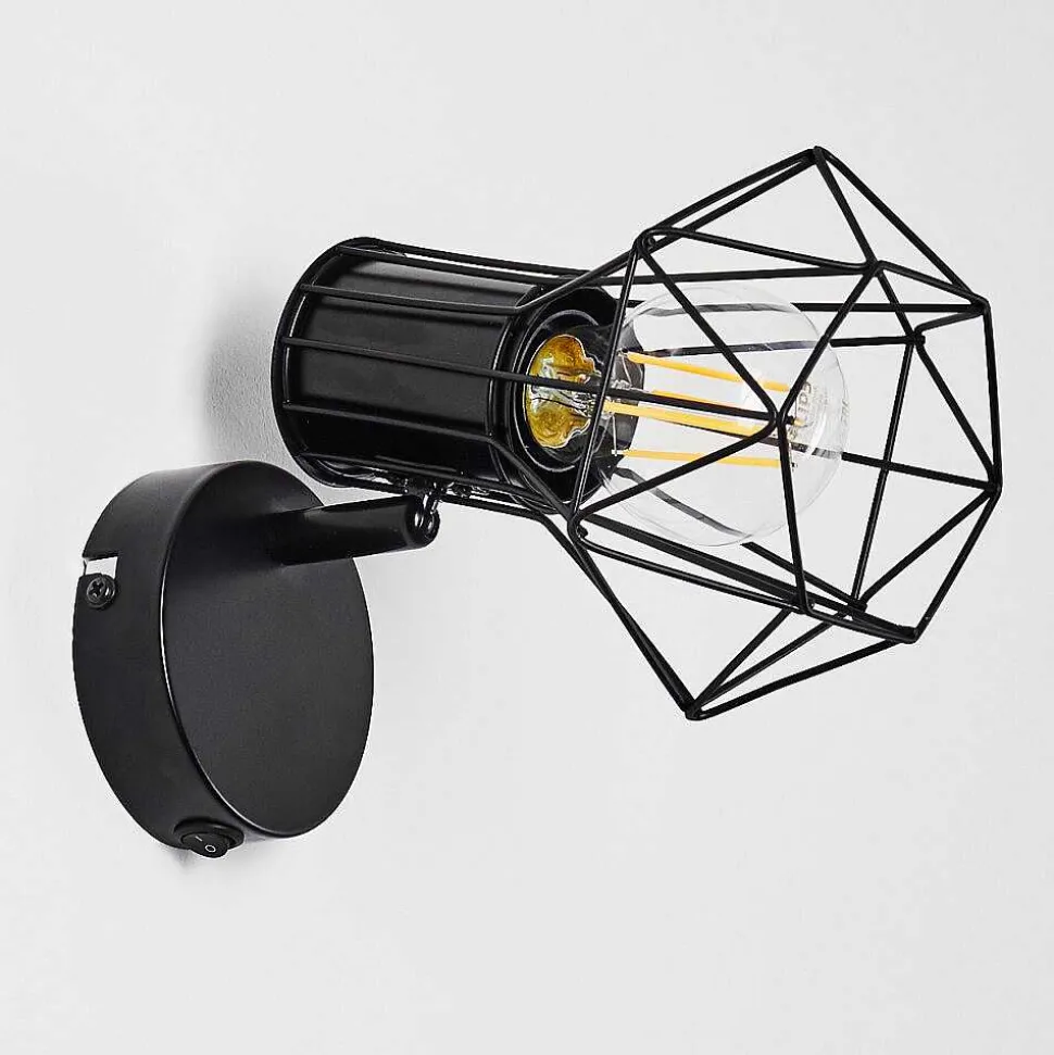 Applique Murale Bardhaman Noir, 1 Lumiere