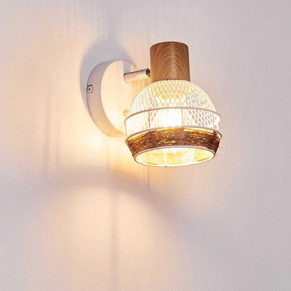 Applique Murale Bariloche Chrome, Blanc, 1 Lumiere