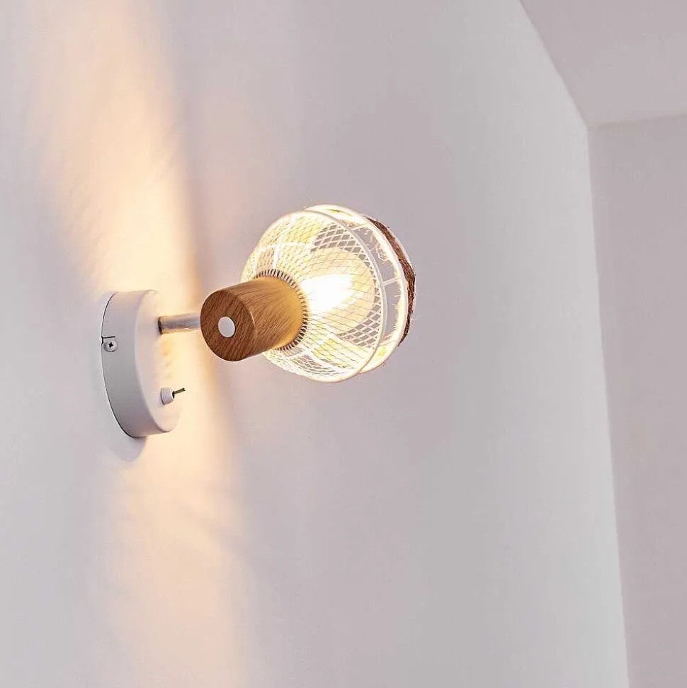 Applique Murale Bariloche Chrome, Blanc, 1 Lumiere