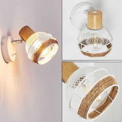 Applique Murale Bariloche Chrome, Blanc, 1 Lumiere