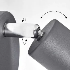 Applique Murale Baripada Anthracite, Chrome, 1 Lumiere